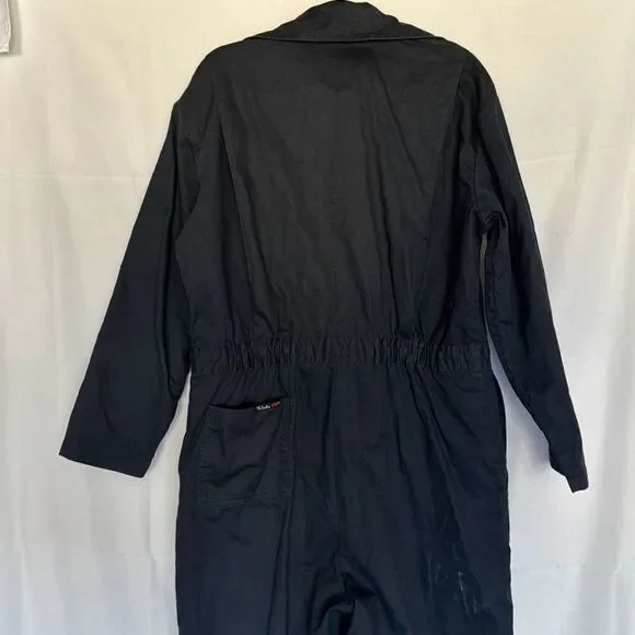 Walls FR Mens Coveralls Workwear Large Fire Resistant Jumpsuit Overall Navy Blue - Picture 8 of 9